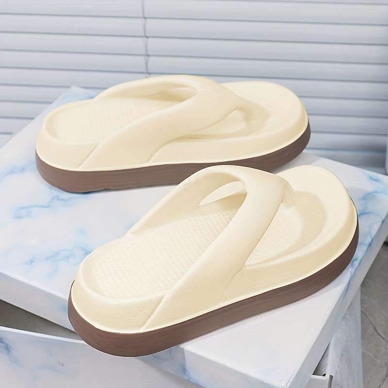 Ladies Summer Flip Flops White Uk 7.5-8