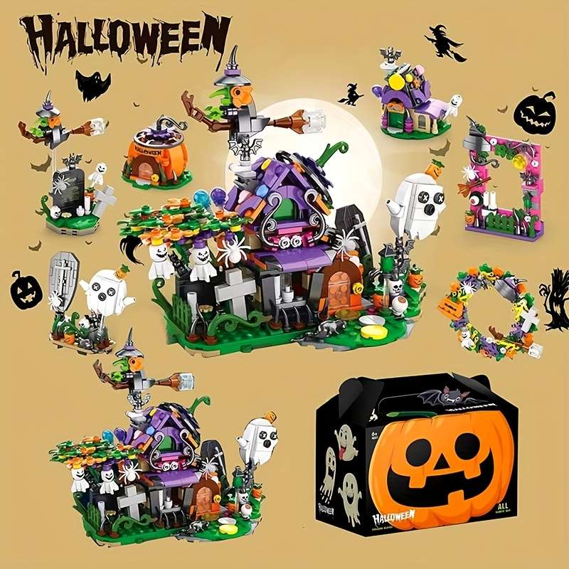 3D Building Model Puzzle Set Style Halloween [6 Sets Of Gift Boxes Mixed]