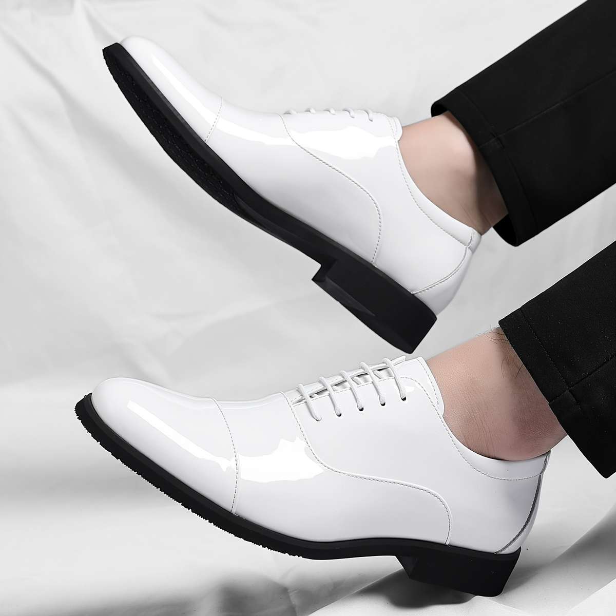 Mens Leather Shoes Color Black Sizeuk 7