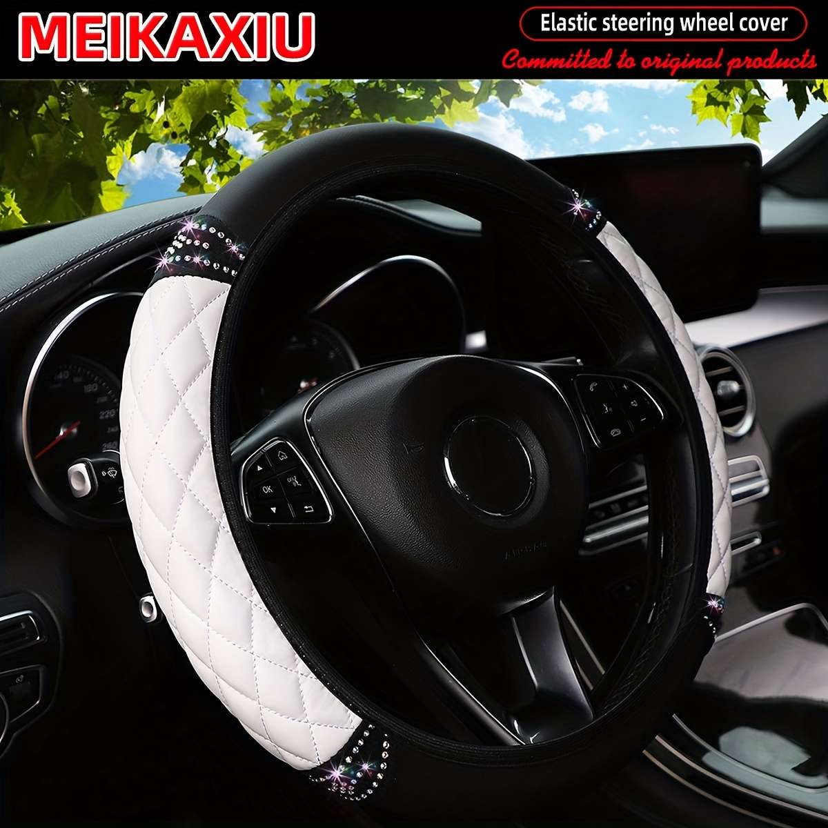 Car Steering Wheel Cover Black