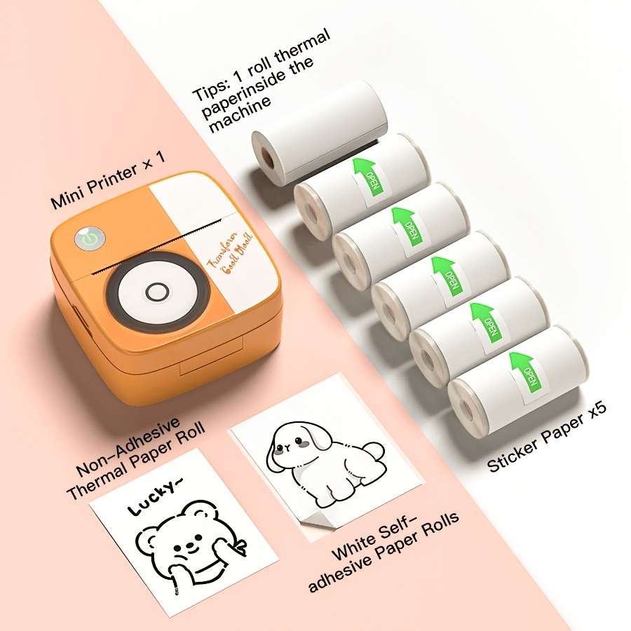 Printer Color O1 Machine  5 Rolls Of Stickers