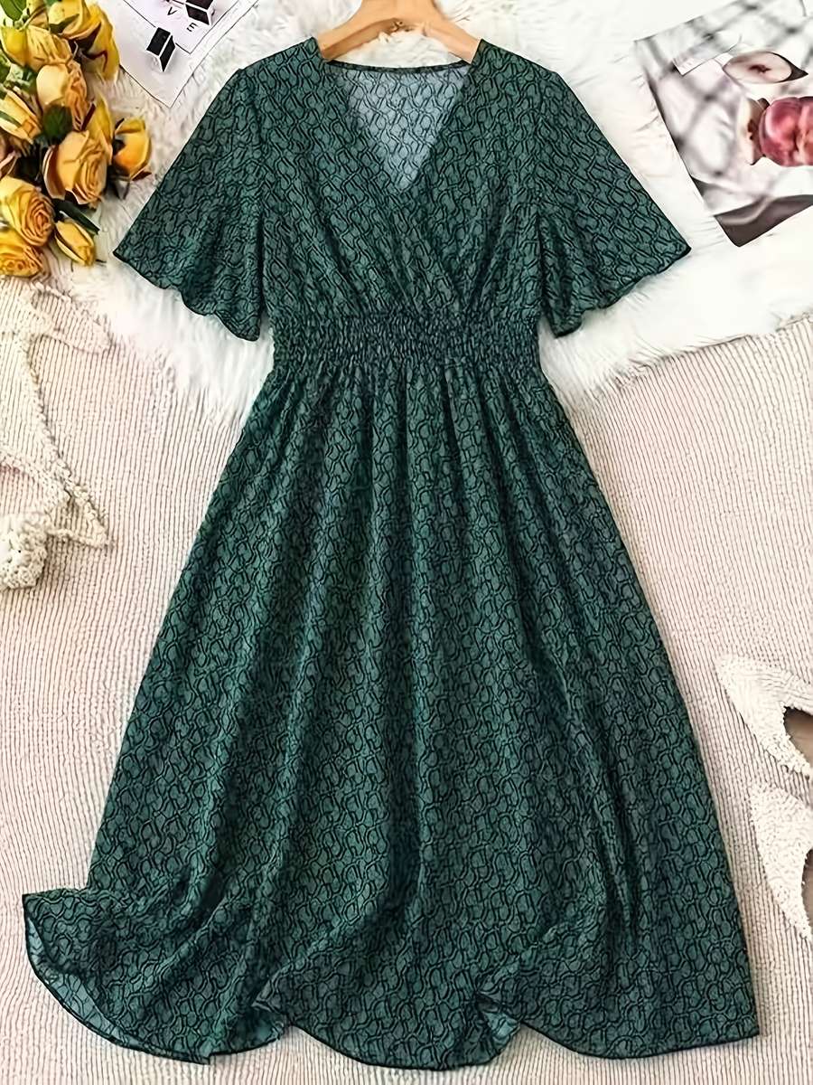 Women S Dress Color Deep Red Size 5Xl