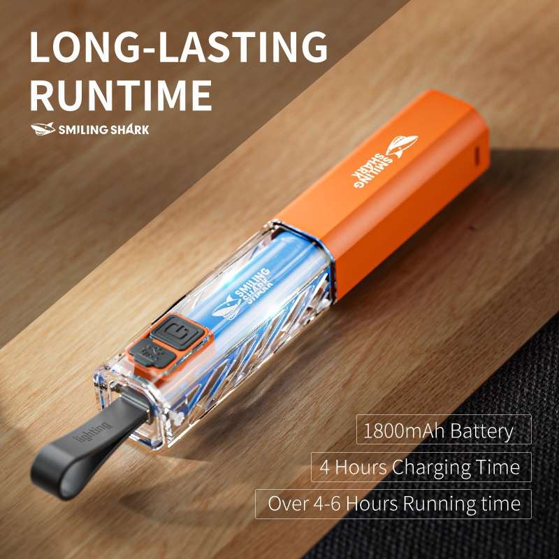 5 Set Versatile 1Pc Smiling Shark Rechargeable Led Flashlight Modes Home
