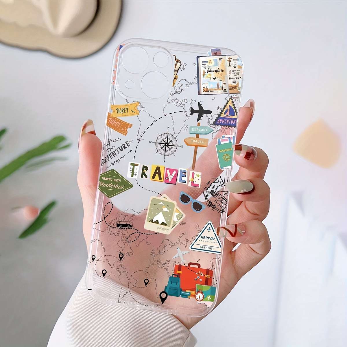 1Pc Transparent For iPhone 15 Plus Phone Case Phone Cover