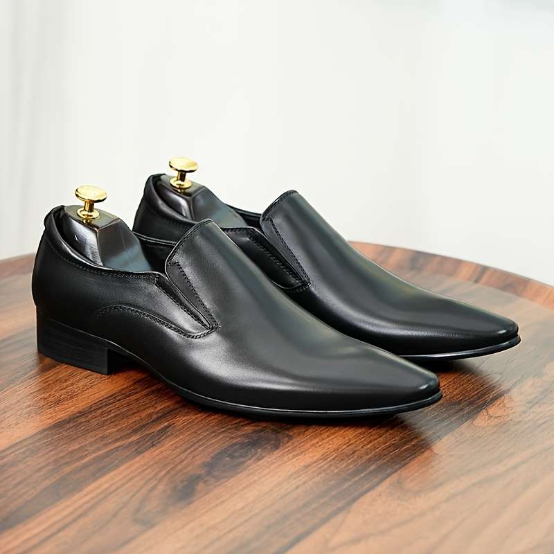 Mens Leather Shoes Color Black Sizeuk 5.5