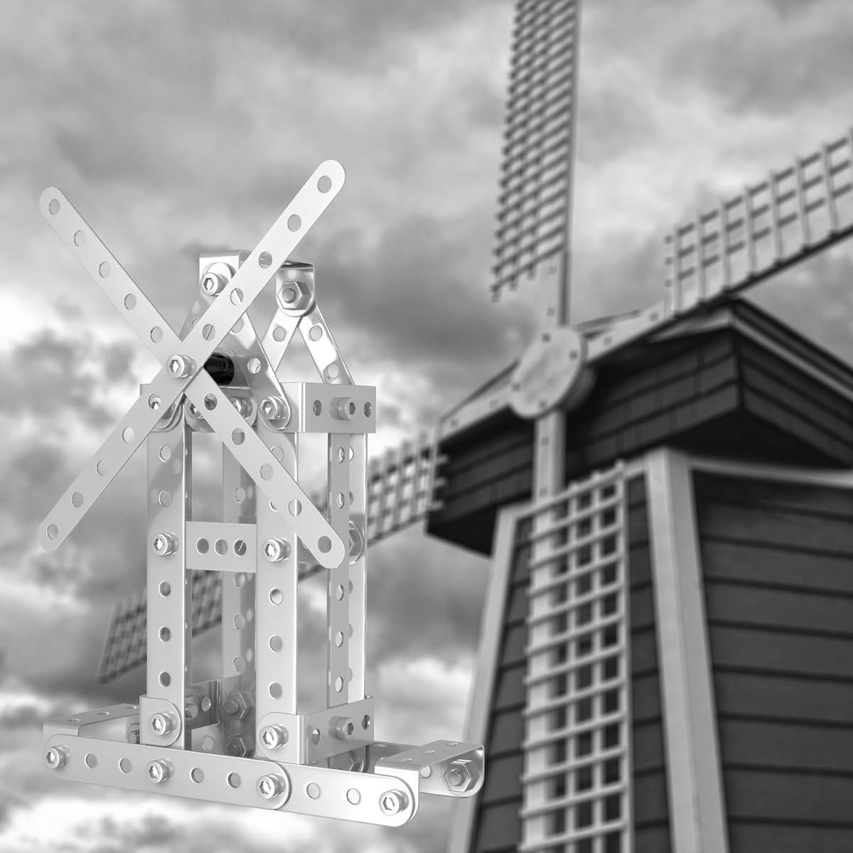 Building Toy Architectural Model Toy Set Style Hanging Tower 3 Models