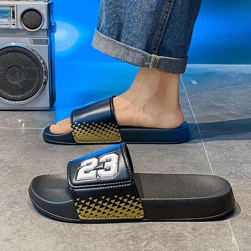 Men Slippers Summer Style Red Size Uk 7