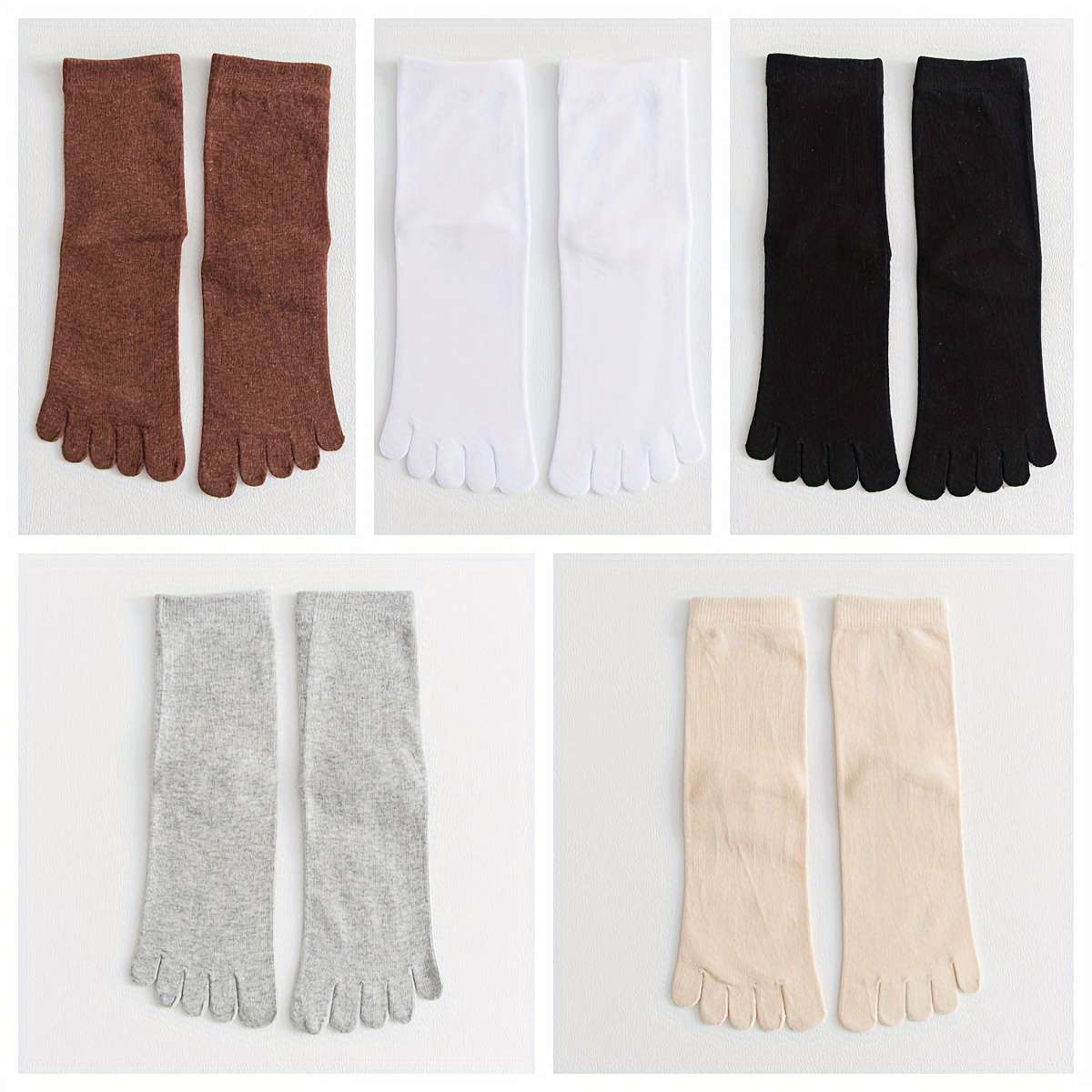 Women S Socks Color 5Pairs White Size Onesize