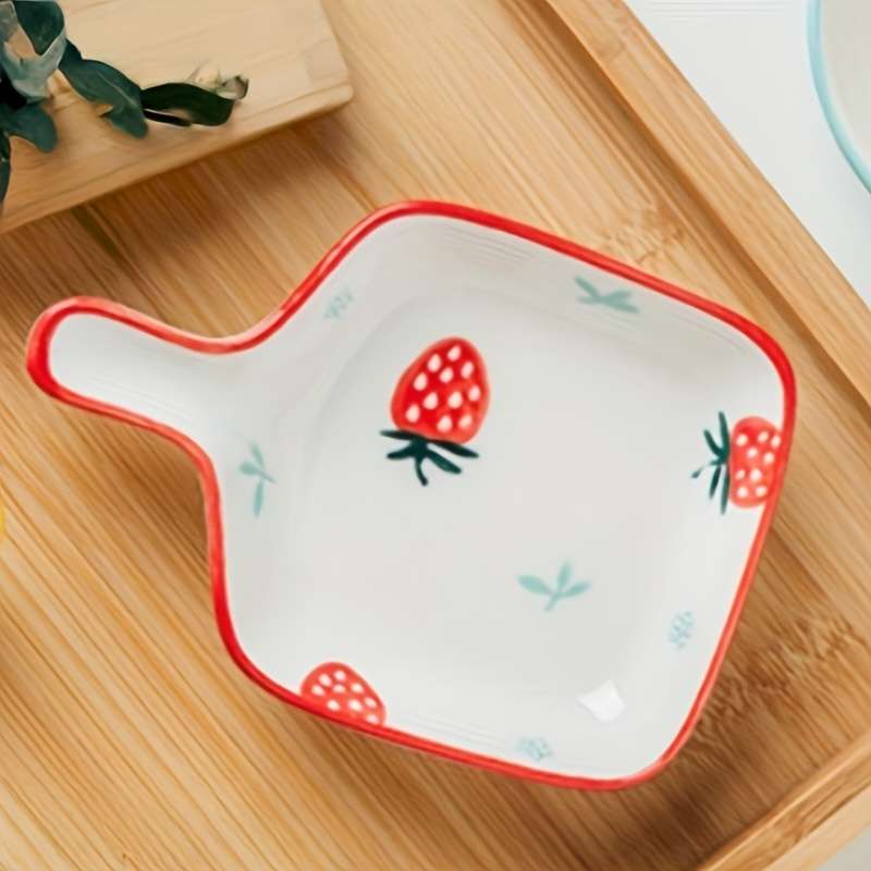 Bowl Color Strawberry Pattern