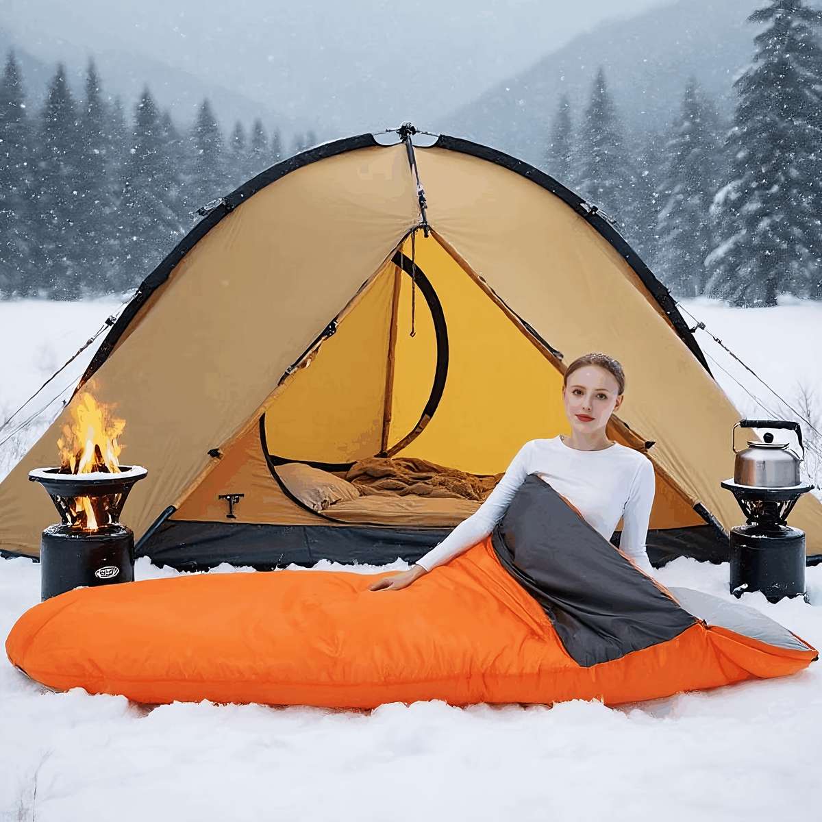Durable Kairoad Sleeping Bag Egg Shaped Adult Outdoor Camping Trip Nap In Wild