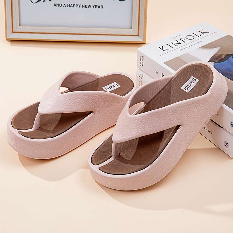 Ladies Summer Flip Flops Khaki Uk 4