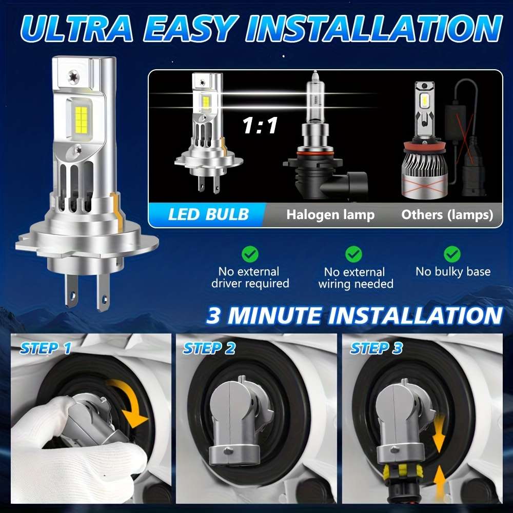 Car Lights Model H1 H7 4Pcs