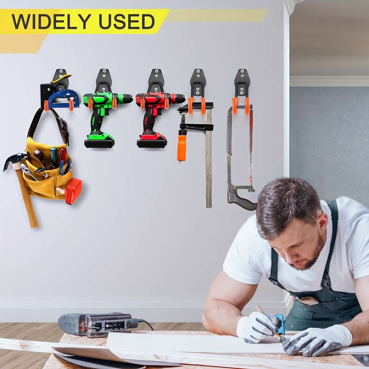 2Pack Garage Hook Storage Rack Wall Mounted Power And Quantity 2Pcs Screw Pack Included