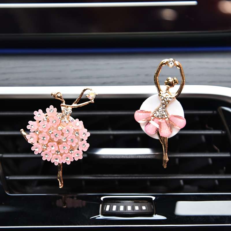 Car Interior Decor Items 2 Pink Ballet Girls