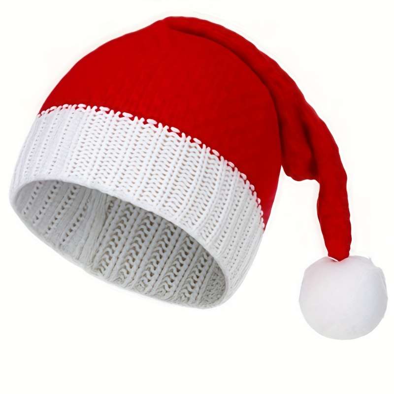 Winter Hat Color Red And White Stripes