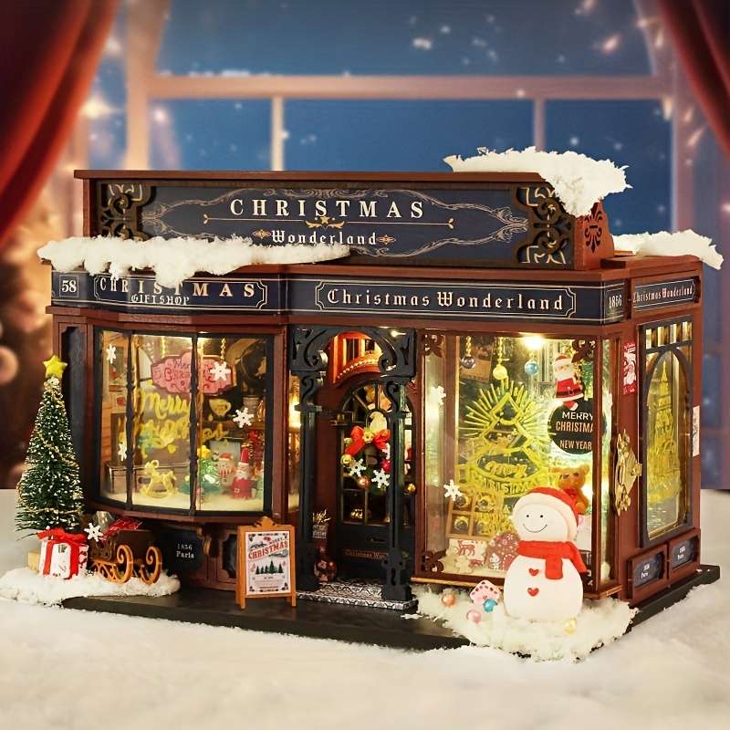 Building Toy Architectural Model Toy Set Style Christmas Wonderland