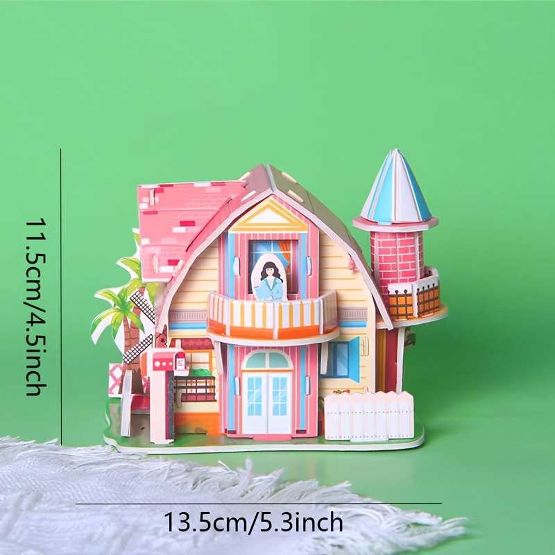 3D Building Model Puzzle Set Quantity 4 Piece Set