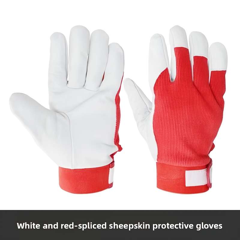 Work Gloves Color Red Quantity5 Pairs