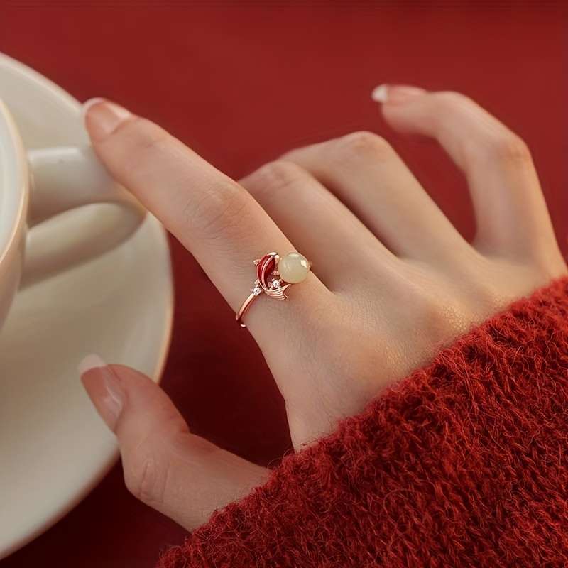 Artistic Fashion Boho Style Statement Ring Color Koi Ring