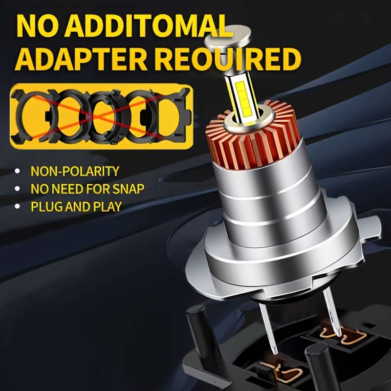 Car Lights Items 2Pcs Led H7 White