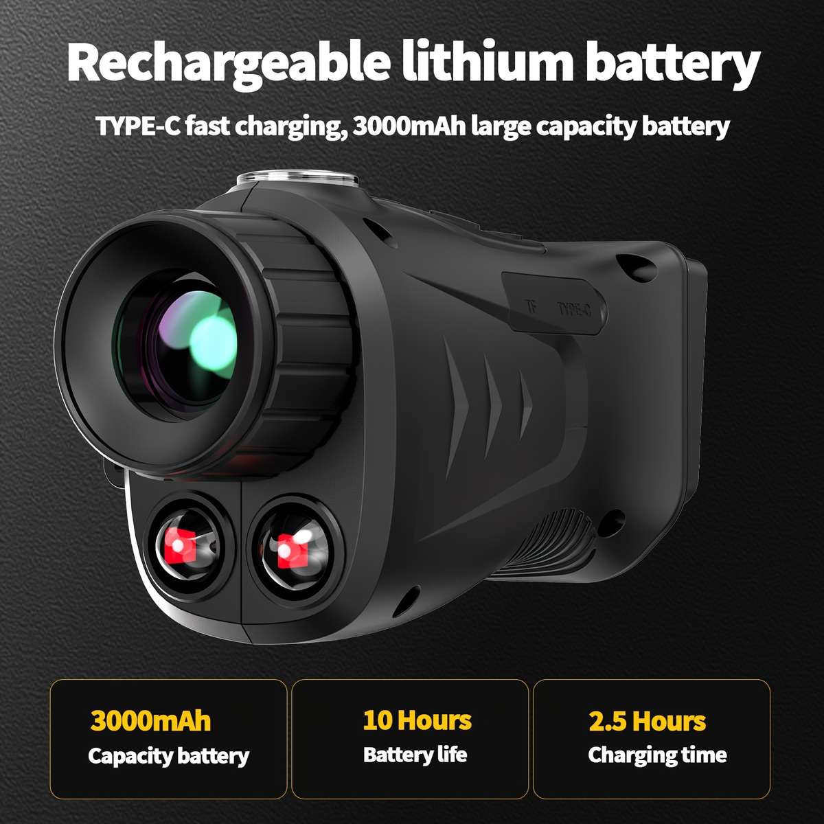 4K Low Light Full Night Vision Handheld Telescope 11 Black