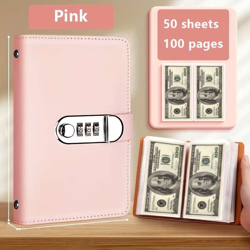 Classic Password Lock Money Book With Combination Dial Secure Metal Clasp