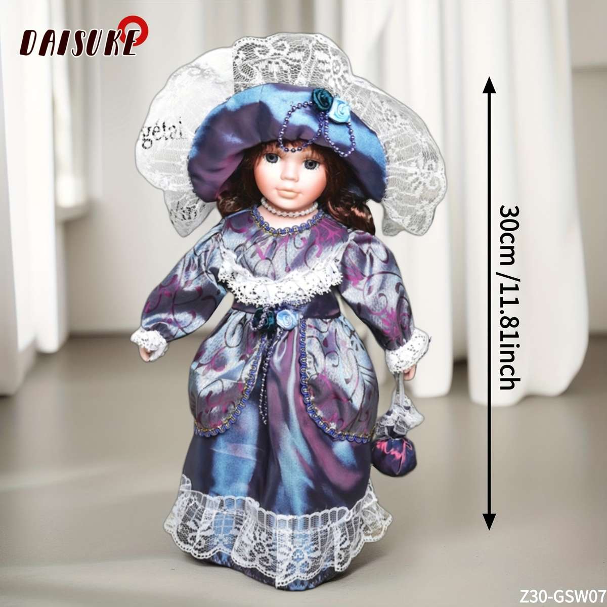 Toy Doll color Black and red tripod hat