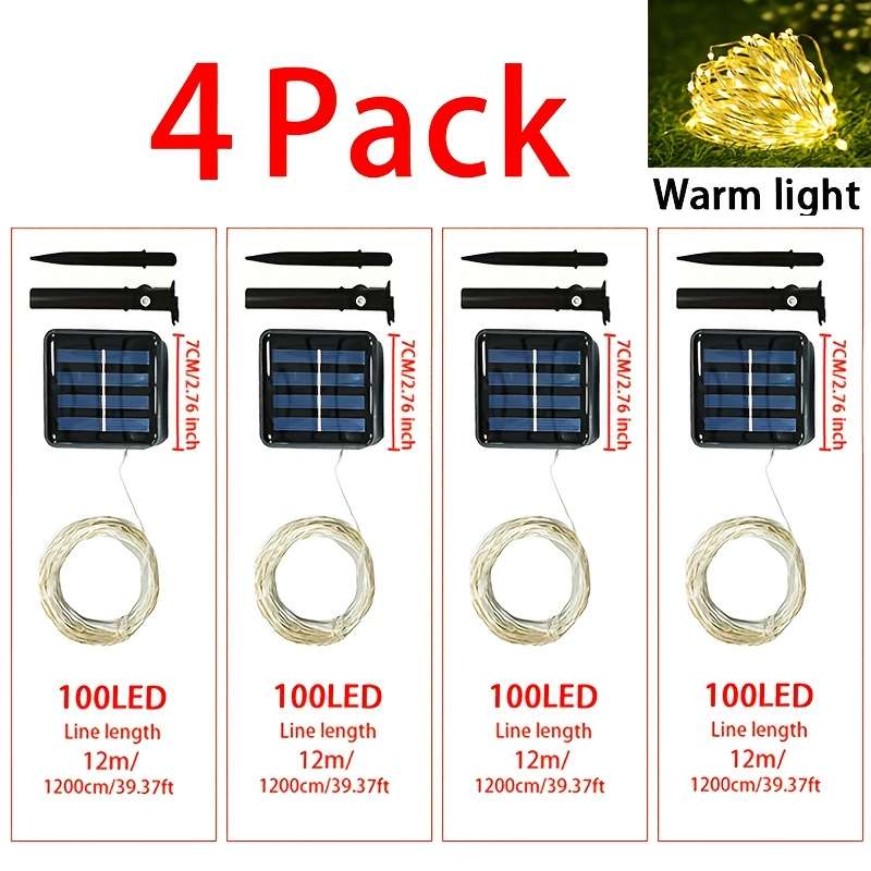 Christmas Lights Multicolor Size 4Pack   7M 22.96Ft  50Led  4