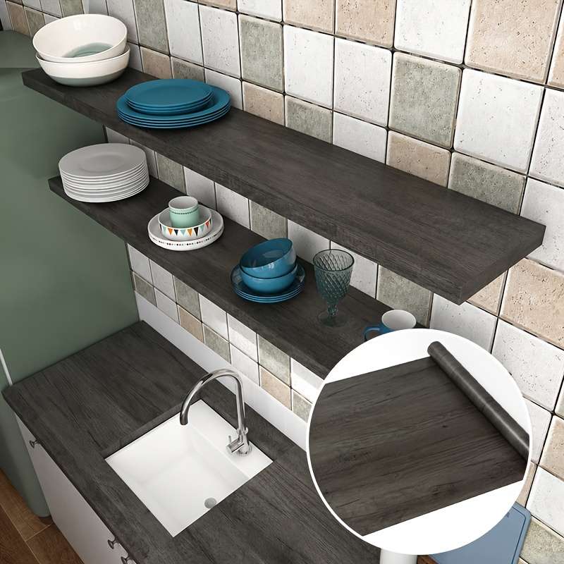 Self Adhesive Floor Stickers Cement Gray 40Cm*100Cm 15.75In*39.37In