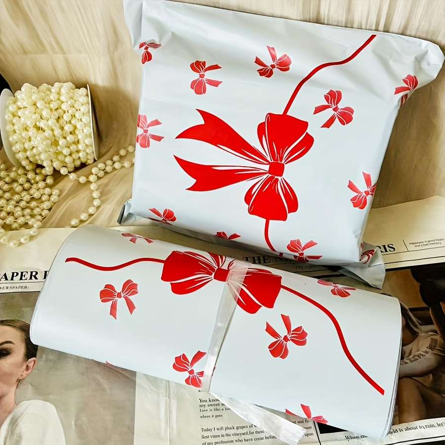 Christmas Gift Boxes Color White Bow Size 38X 52Cm