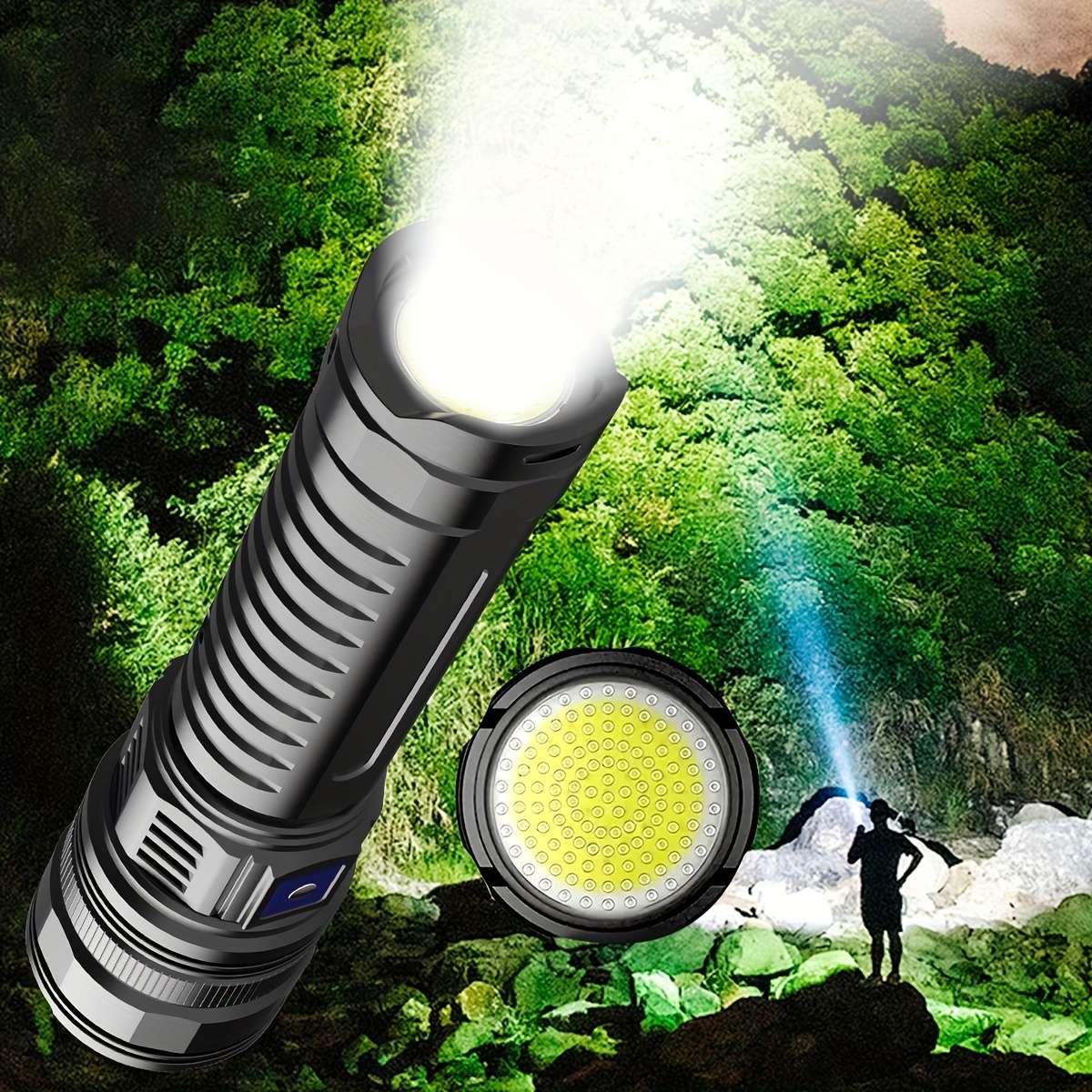 Advanced 1Pc High Brightness Outdoor Handheld Flashlight With Professional