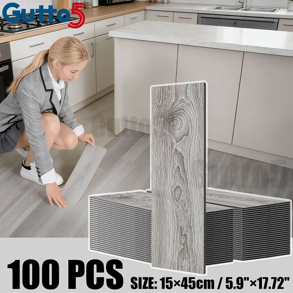 Self Adhesive Floor Stickers Medium Gray 100 Pcs Covers 6.75O