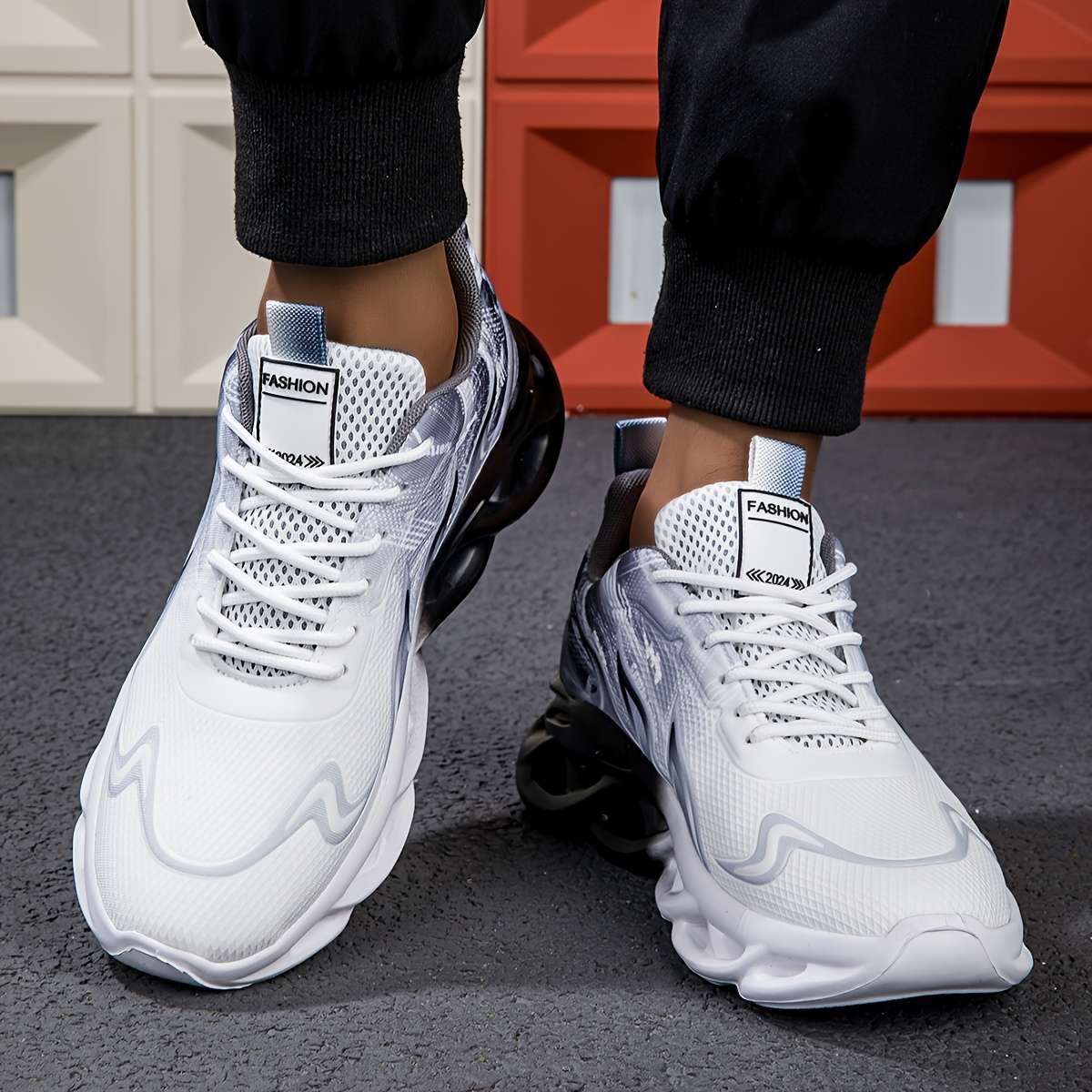 Sneakers Color White Gray Green Sizeuk 10.5