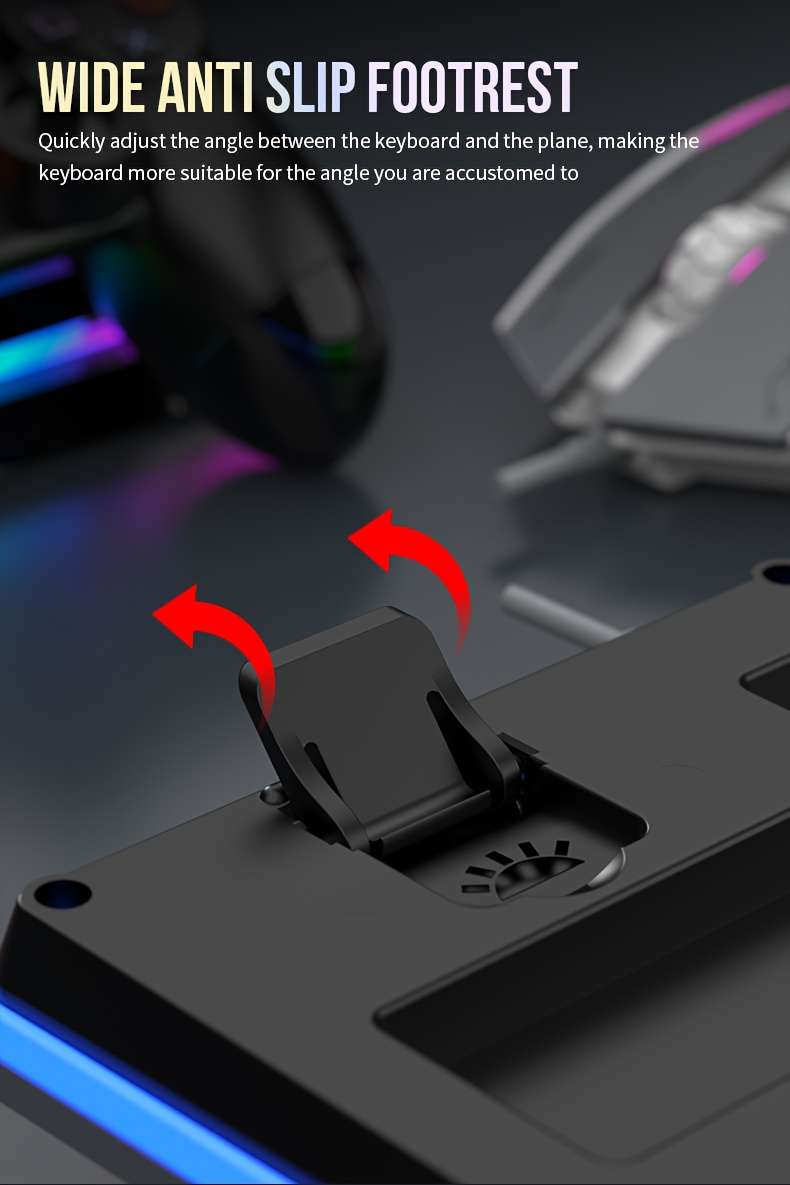 Keyboard Color White Blue Red Items Keyboard+mouse Set