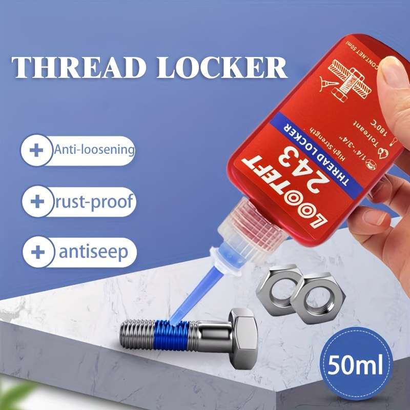 HeavyDuty Reliable EcoFriendly NonToxic Heat Stable 1Pc 50Ml Threadlocker For