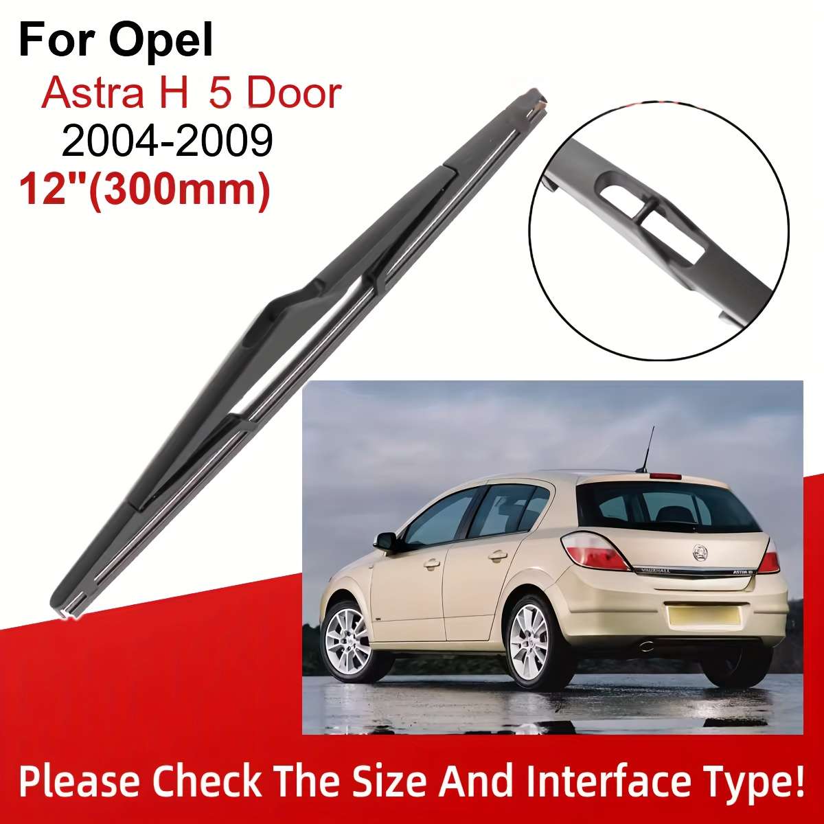 Windshield Wipers Model For Opel Astra H 5 Doors