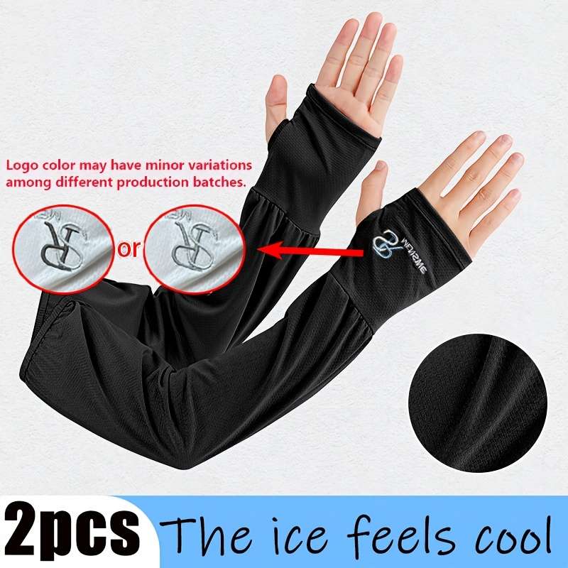 Sunscreen Sleeves Color 2Pcs White