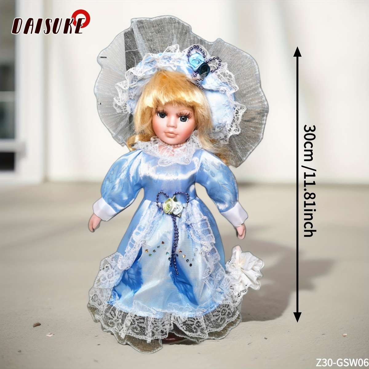 Toy Doll color Black and red tripod hat