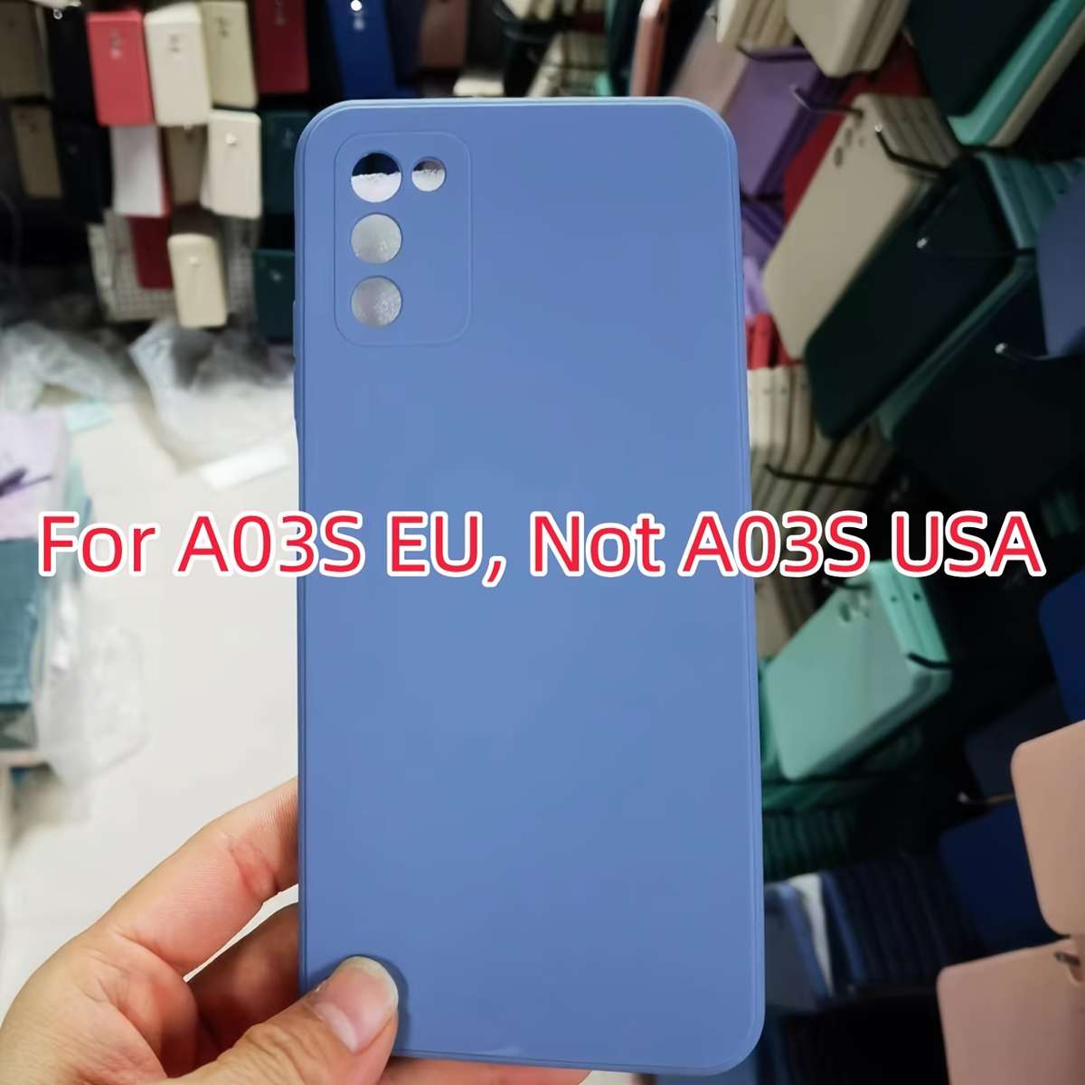 Phone Case Blue Compatible Model Galaxy A03S