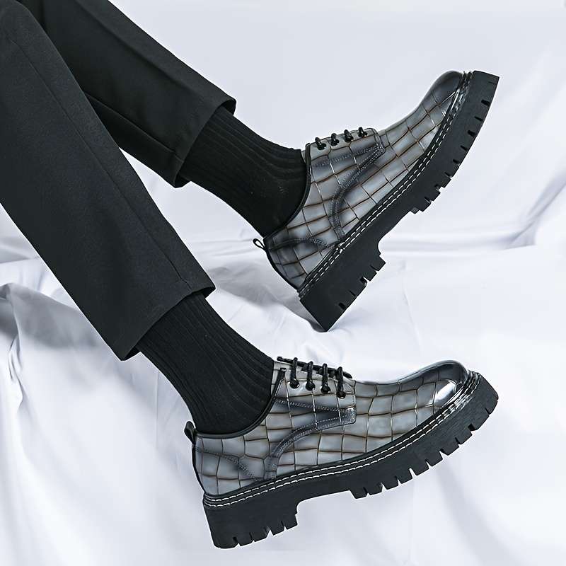 Mens Leather Shoes Color Grey Sizeuk 5