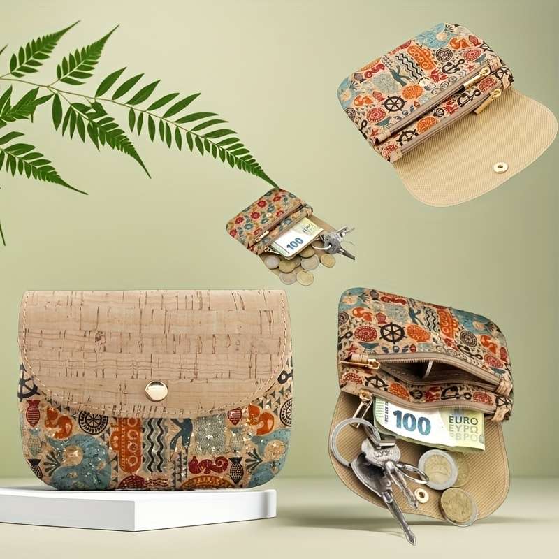 Popular Folding Flip Coin Purse Keychain Coin Purse Women'S Wallet Lightweight Multi-Layer Zipp