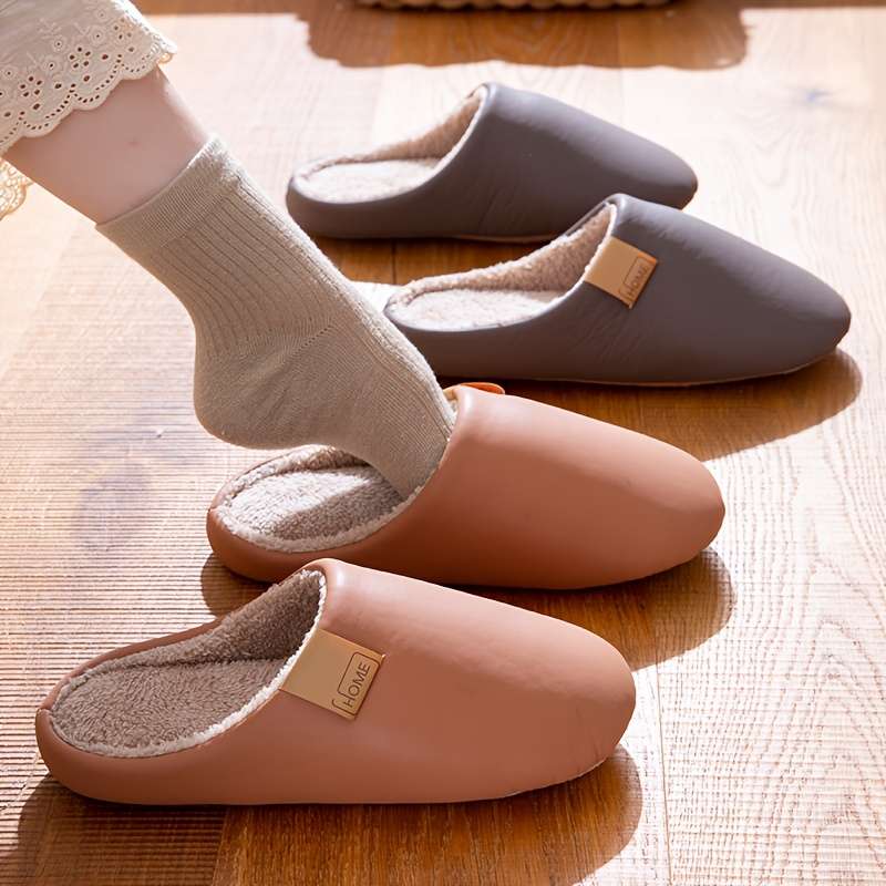 Cotton Slippers Color Rust Sizeuk 6.5-7