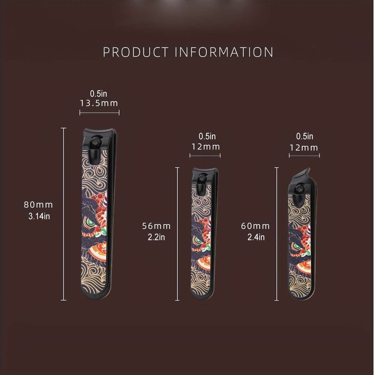 3pcs Set of Double-edged Super Hard Precision Steel Nail Clippers High Carbon Steel Sharp Nail