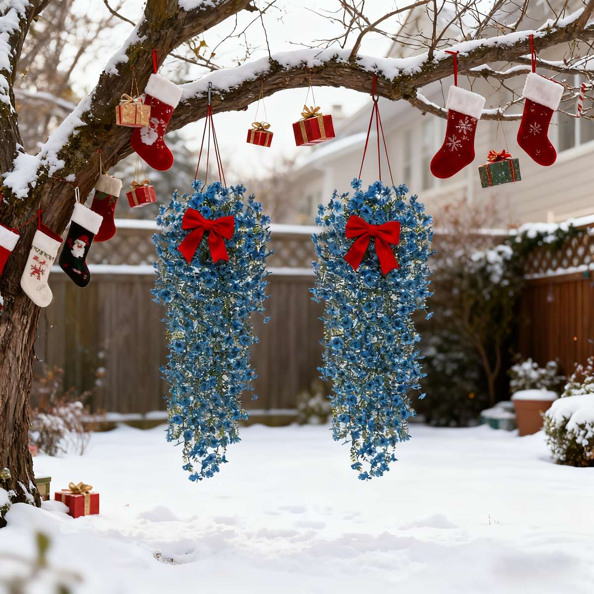 Simulated Flower Color Blue Quantity2Pcs