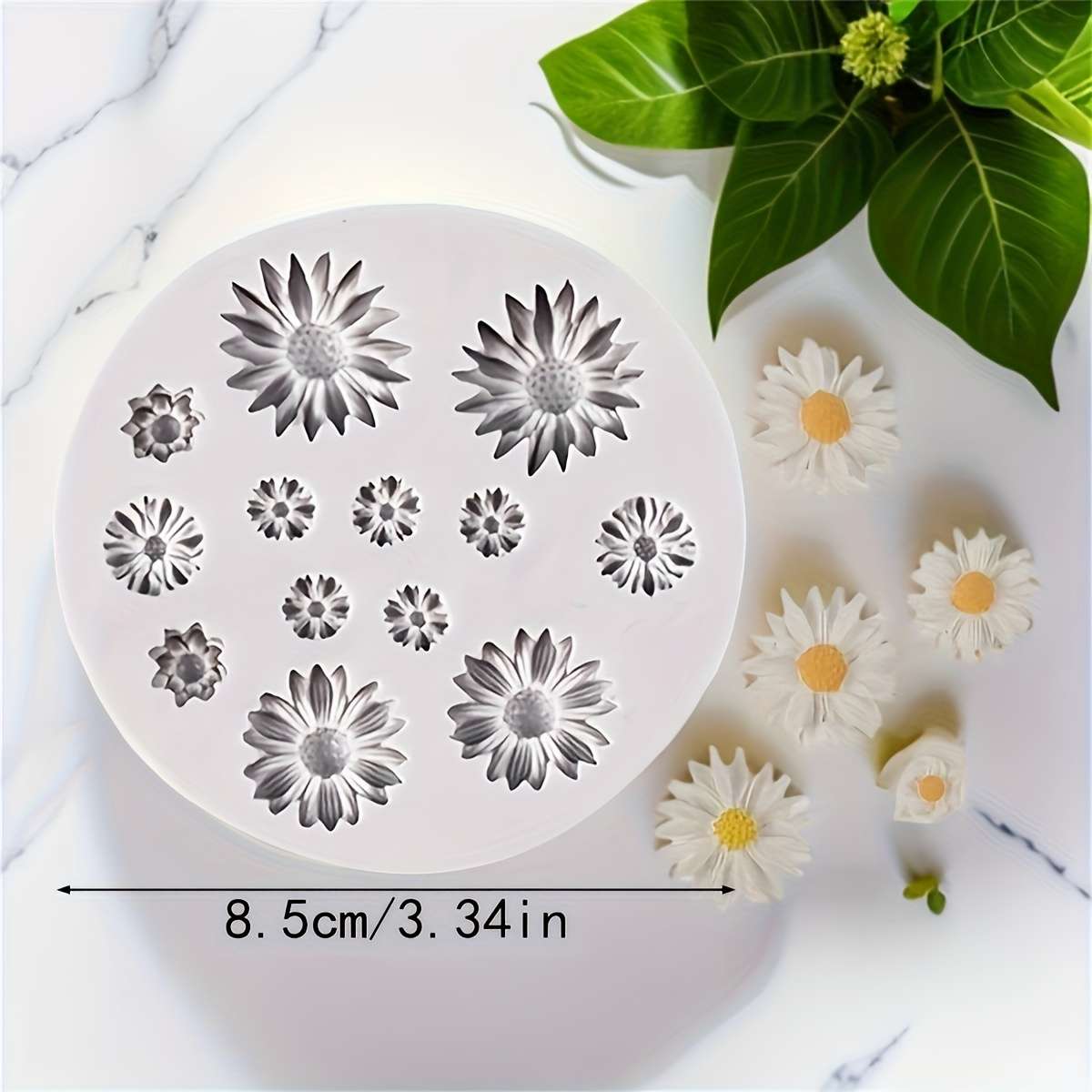 Suitable For Baking Molds Model 2 Pack Daisy Silicone Mold