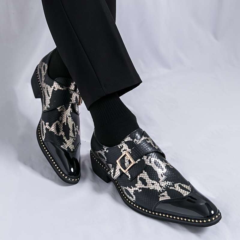 Mens Leather Shoes Color Black Sizeuk 7