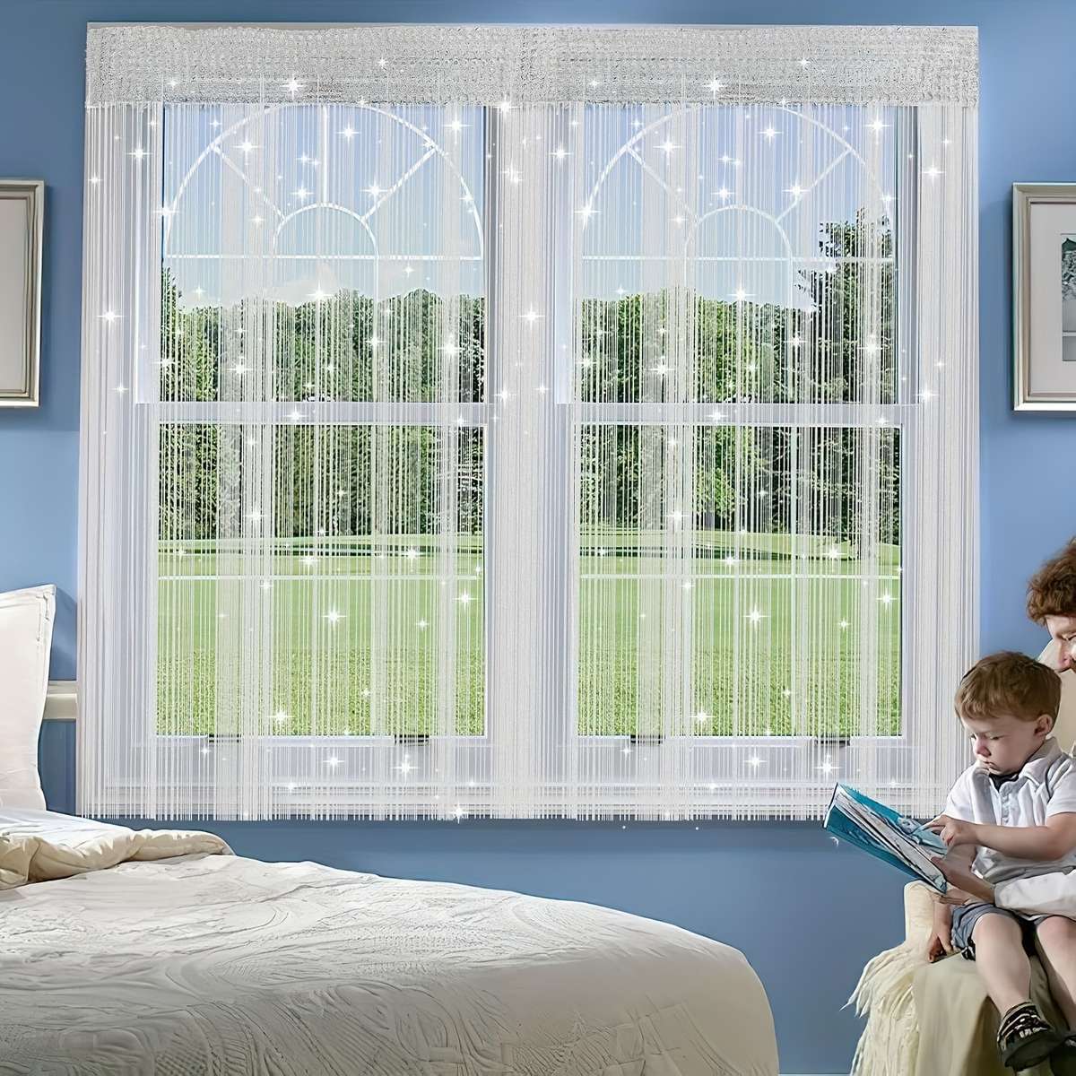 Door Curtain Color 1 Pcssilvery