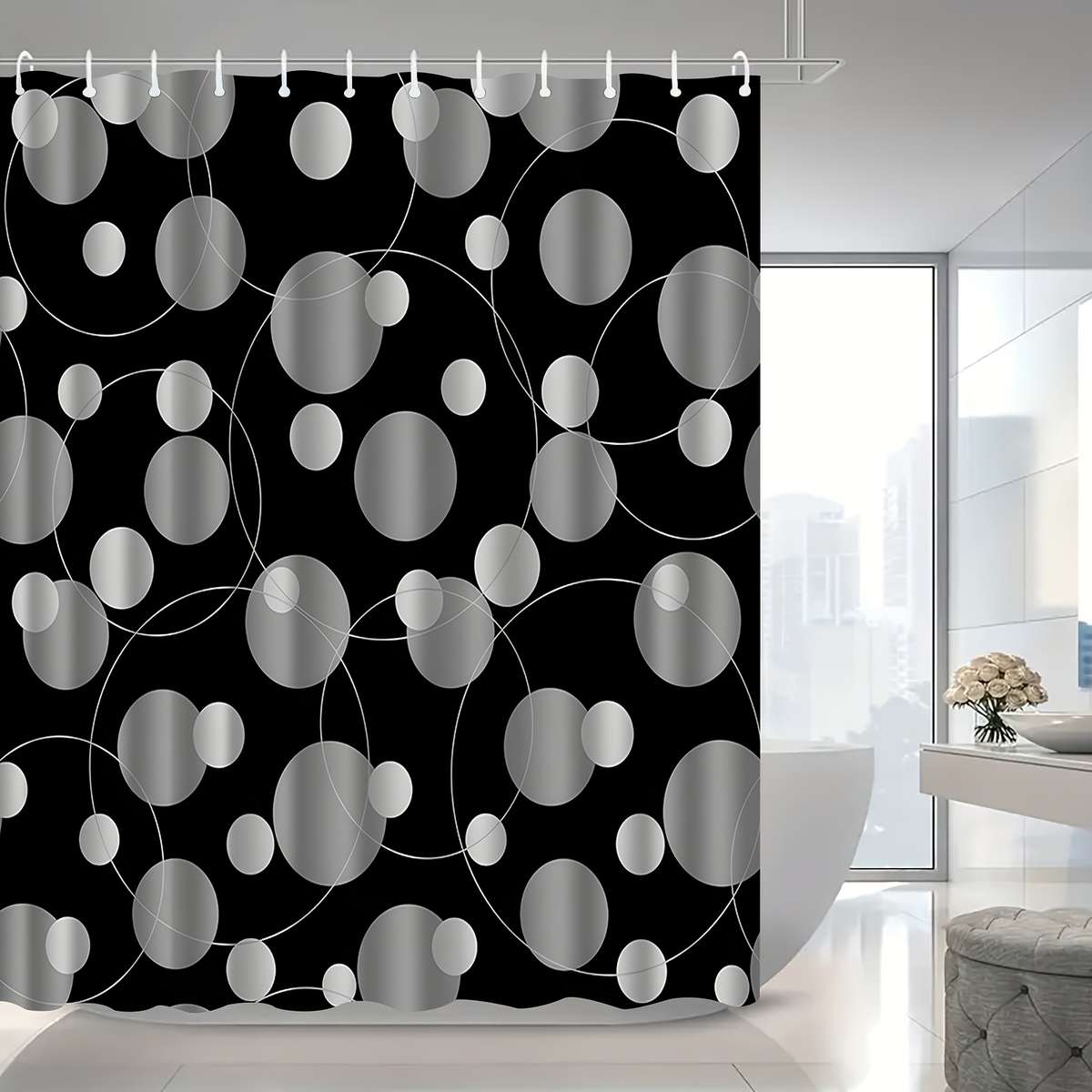 Waterproof Shower Curtain Color Polychrome Size 100X180 100.0Cm*180.01Cm