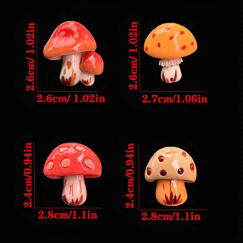 Car Interior Decor Style Double Mushroom 2Pcs
