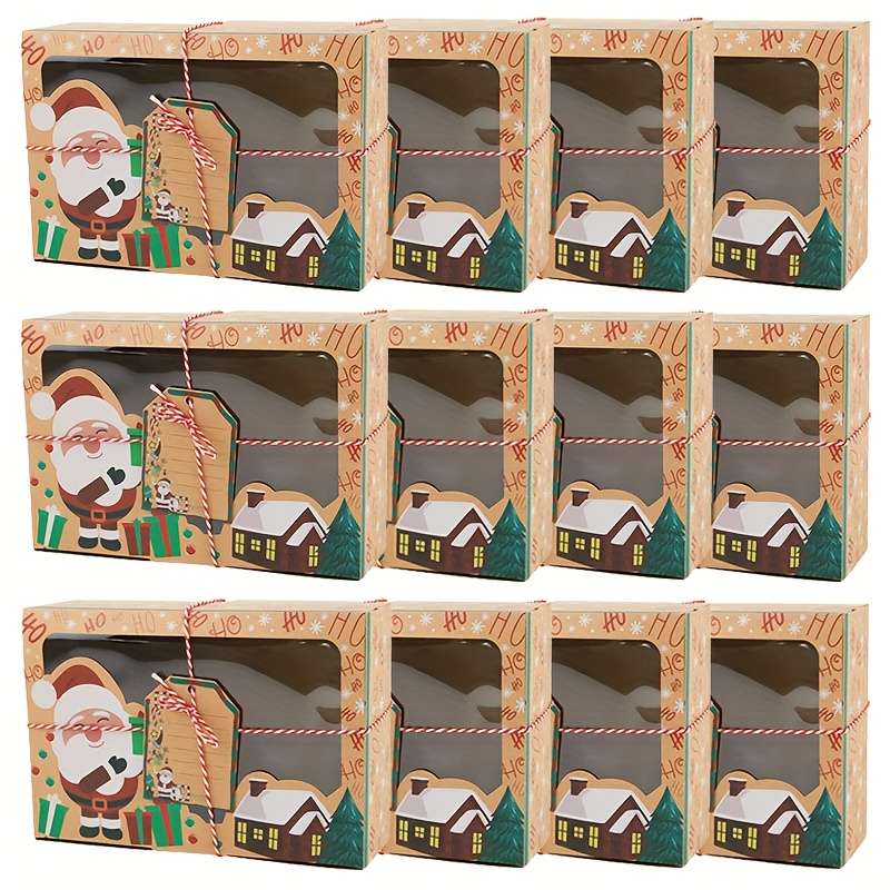 Christmas Gift Boxes Style Santa Claus Quantity 3Pcs
